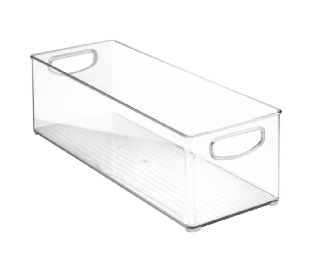 iDesign Kitchen Binz Refrigerator and Freezer Clear Storage Bin of 5 x 6 x 16-in